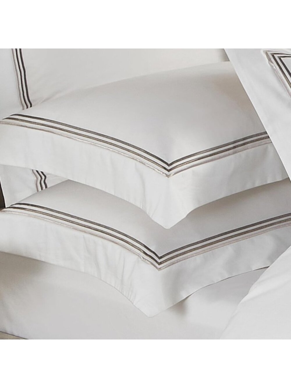 Set of 2 White Euro Pillow Shams, 100% Cotton Covers, 26x26 Decorative Cushions